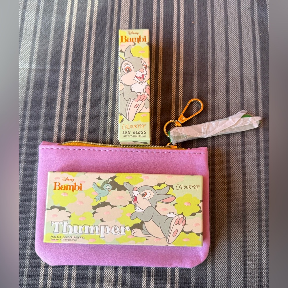 Colourpop Thumper Lux Gloss & Eyeshadow Set with Pink Pouch